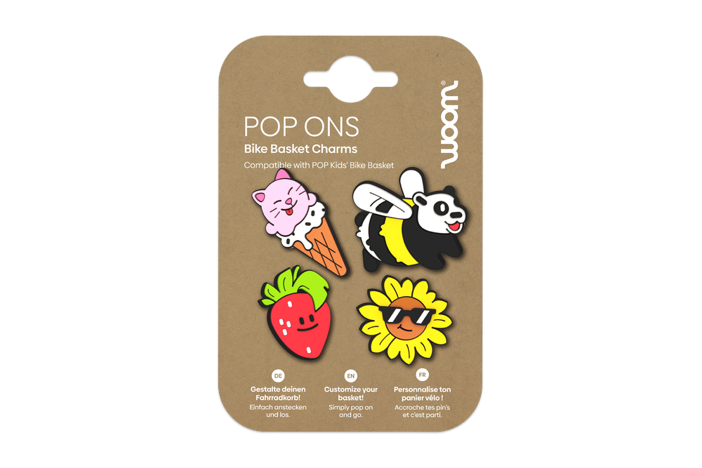 Woom - Tropical Fun Pop Ons - Bike Basket Charm