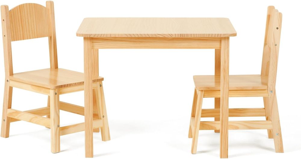 OOOK - Pine Toddler Table And Chairs Set