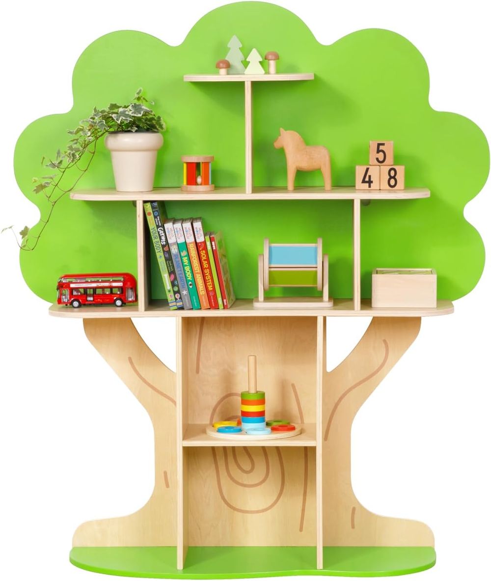 Oook - Kids' Tree-Shaped Bookcase - Green