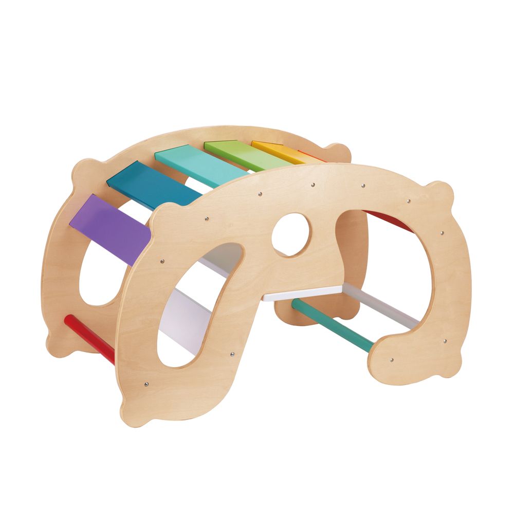 Oook - Rainbow Multifunctional Wooden Climbing Arch - Multicolor