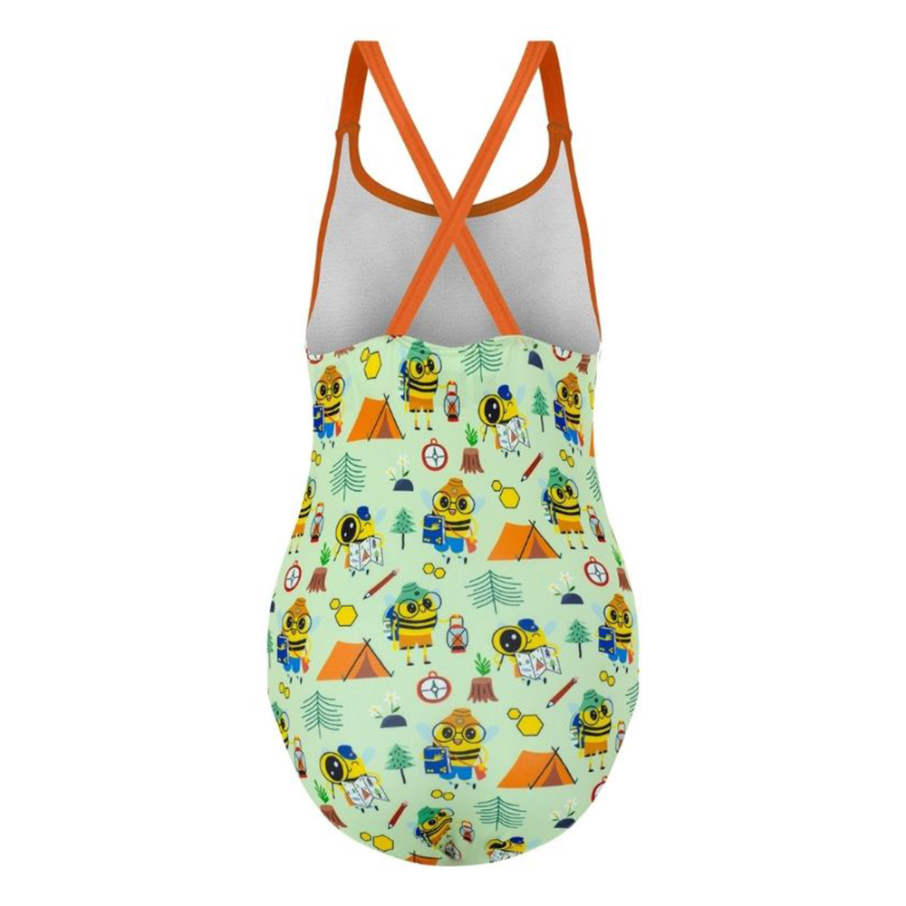 Daring Littles Beebee Collection - Girl's UPF 50+ Cross Back Swimsuit