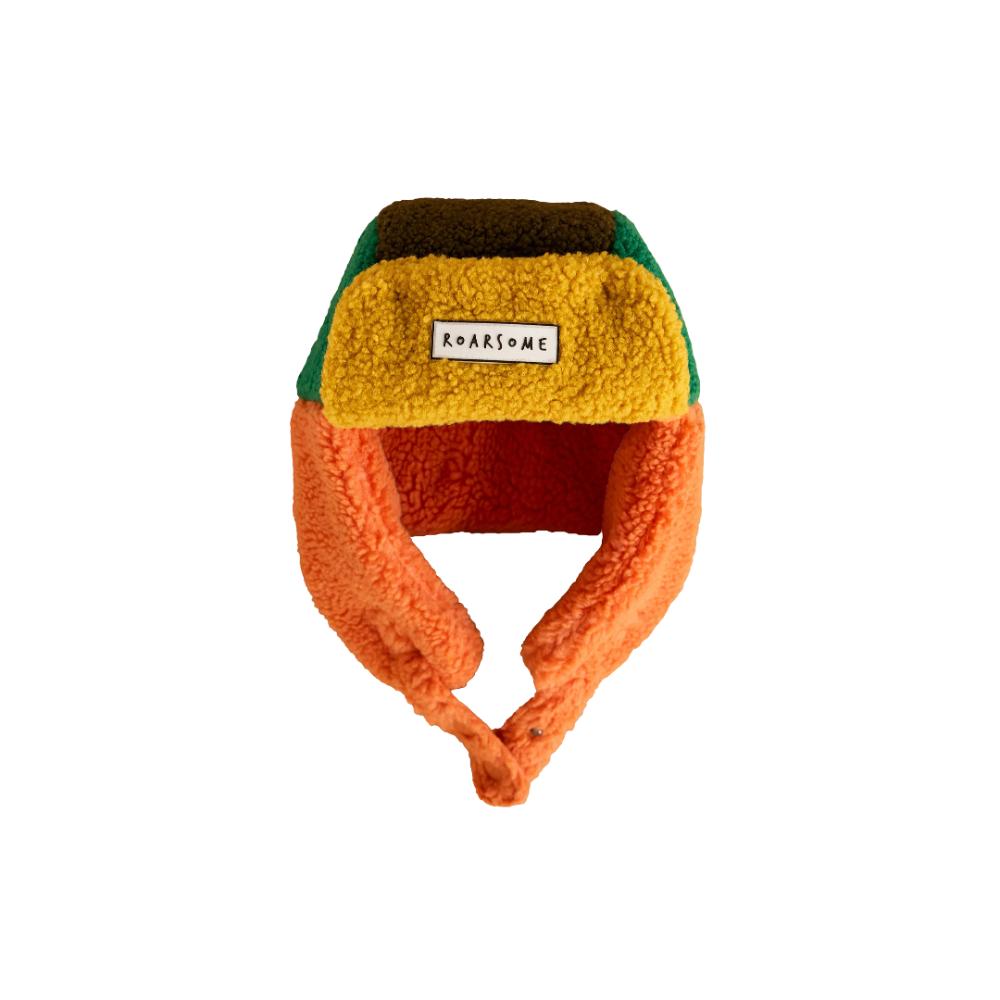 Roarsome - Kids Trapper Hats - Green/Orange