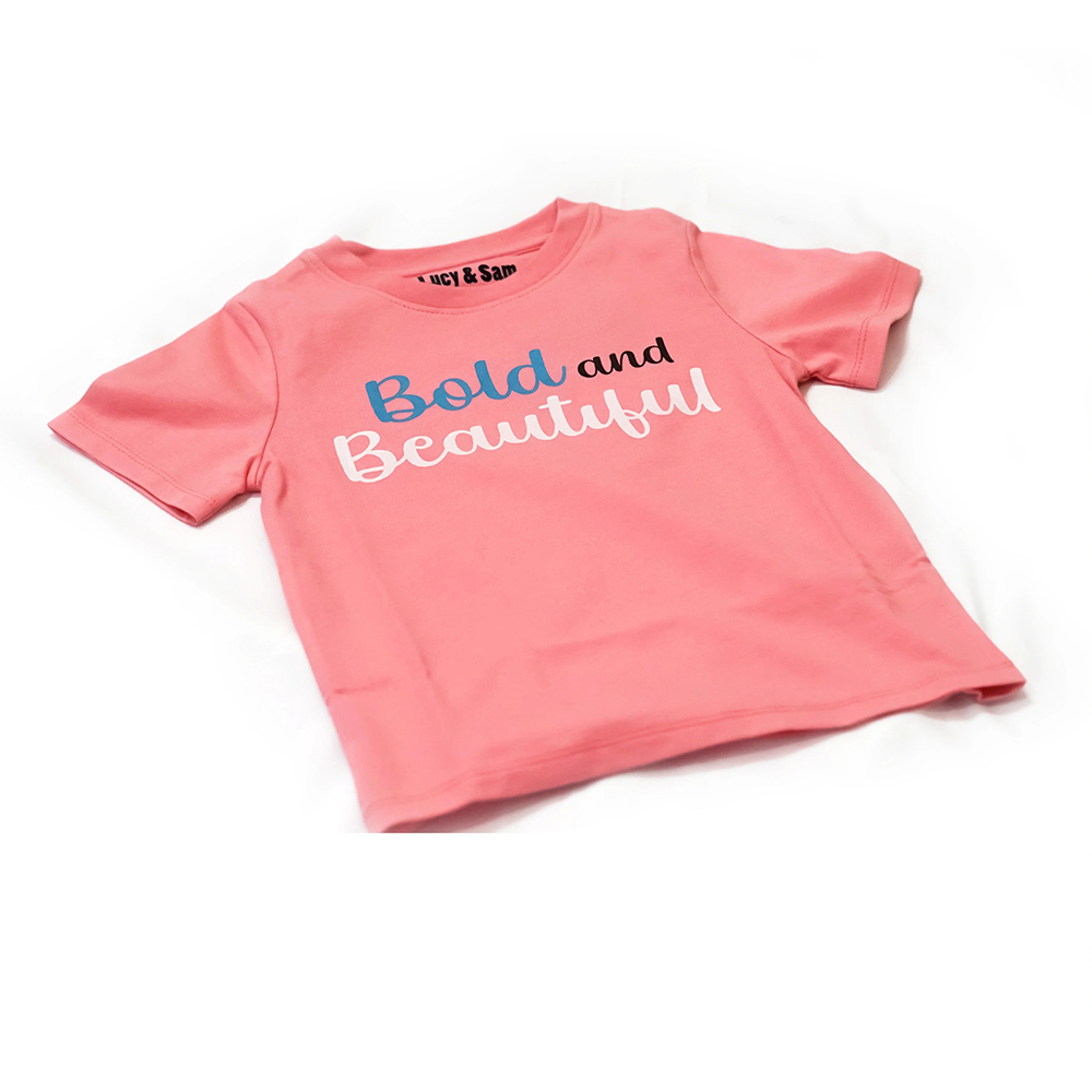 Lucy & Sam - Girl's Bold And Beautiful T-Shirt - Pink