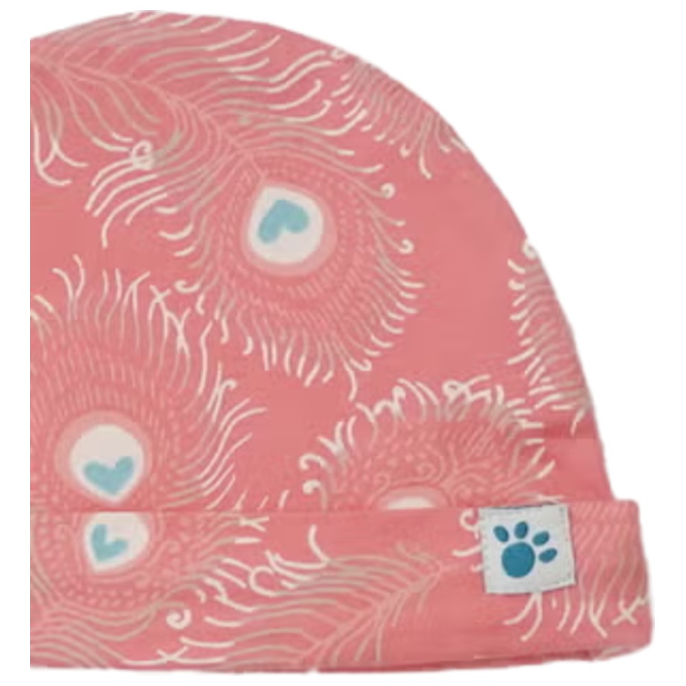 Lucy & Sam - Baby Girl's Peacock Cosy Hat - Pink