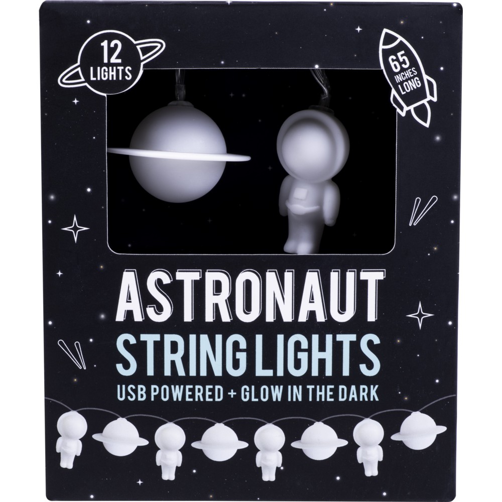 Fizz Creation - USB Powered Glow In The Dark Astronaut String Lights
