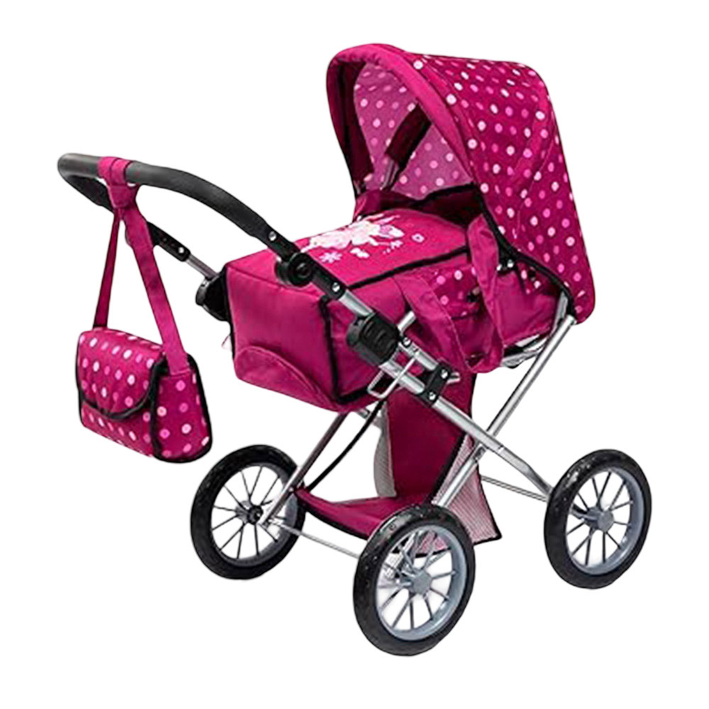 Bayer - City Star Baby Doll's Stroller Pram Set - Pink - 2 Pc Set
