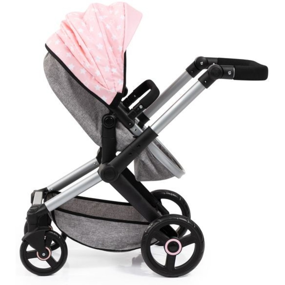 Bayer - Xeo Combi Baby Doll's Stroller Pram Set - Pink - 12 Pc Set