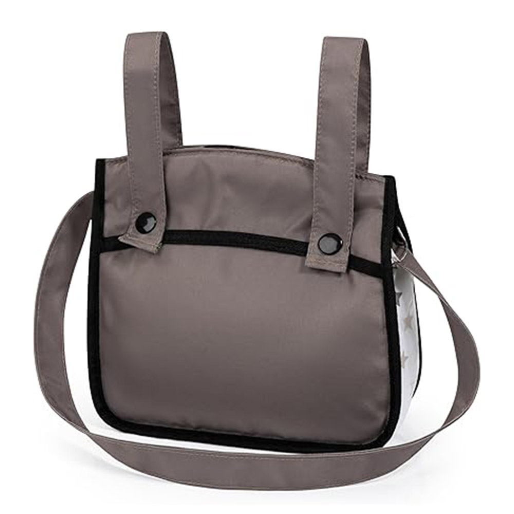 Bayer - Xeo Combi Baby Doll's Stroller Pram With Bag - Grey - 3 Pc Set