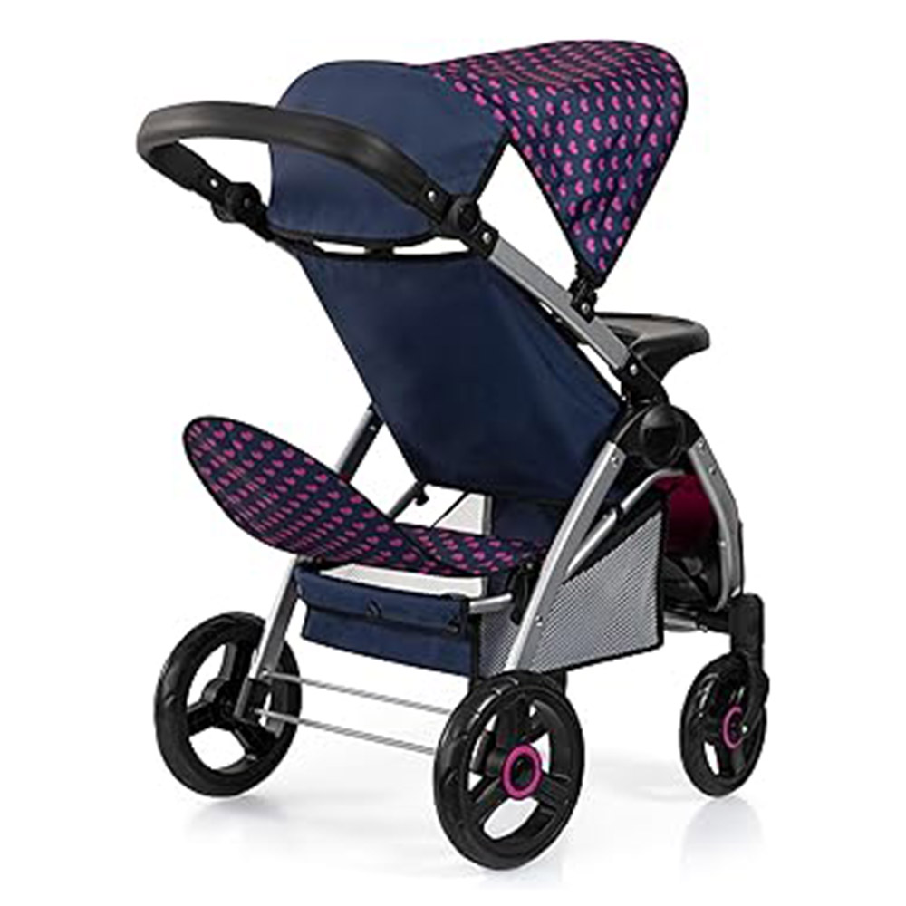Bayer - New Twin Baby Doll's Stroller Pram With Bag - Unicorn