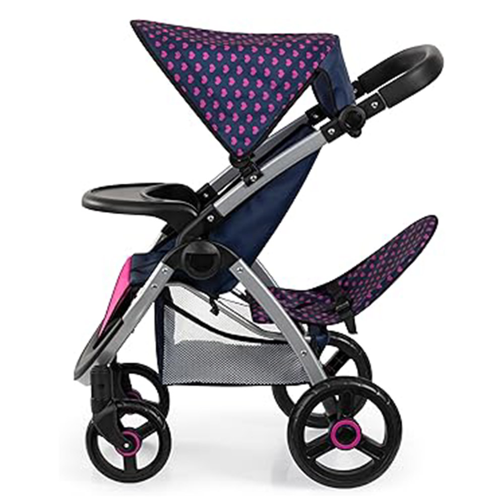 Bayer - New Twin Baby Doll's Stroller Pram With Bag - Unicorn