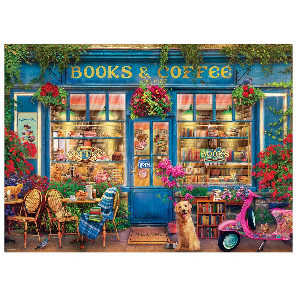 Eurographics Toys - Books & Coffee Puzzle Set - 1000 Pcs