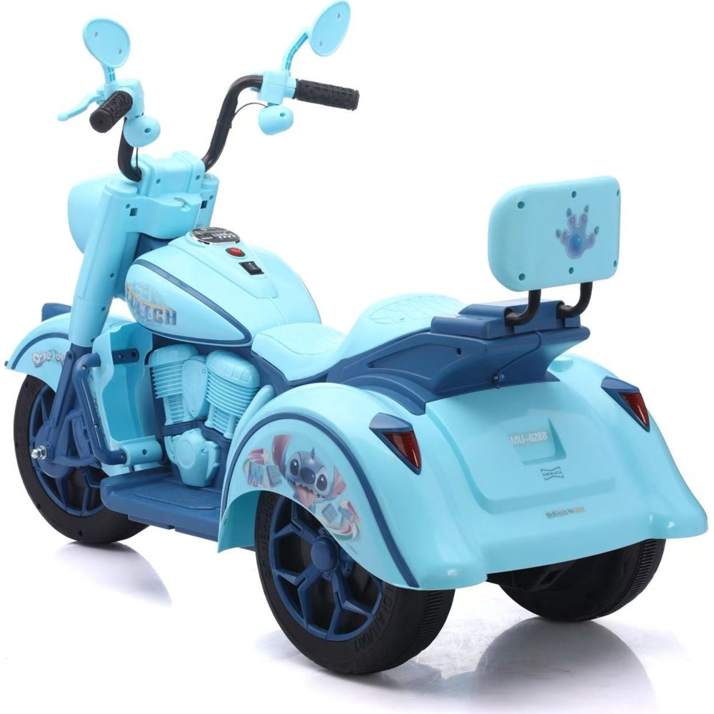 Stitch - Kids Electric Motorcycle - Blue - 12 V