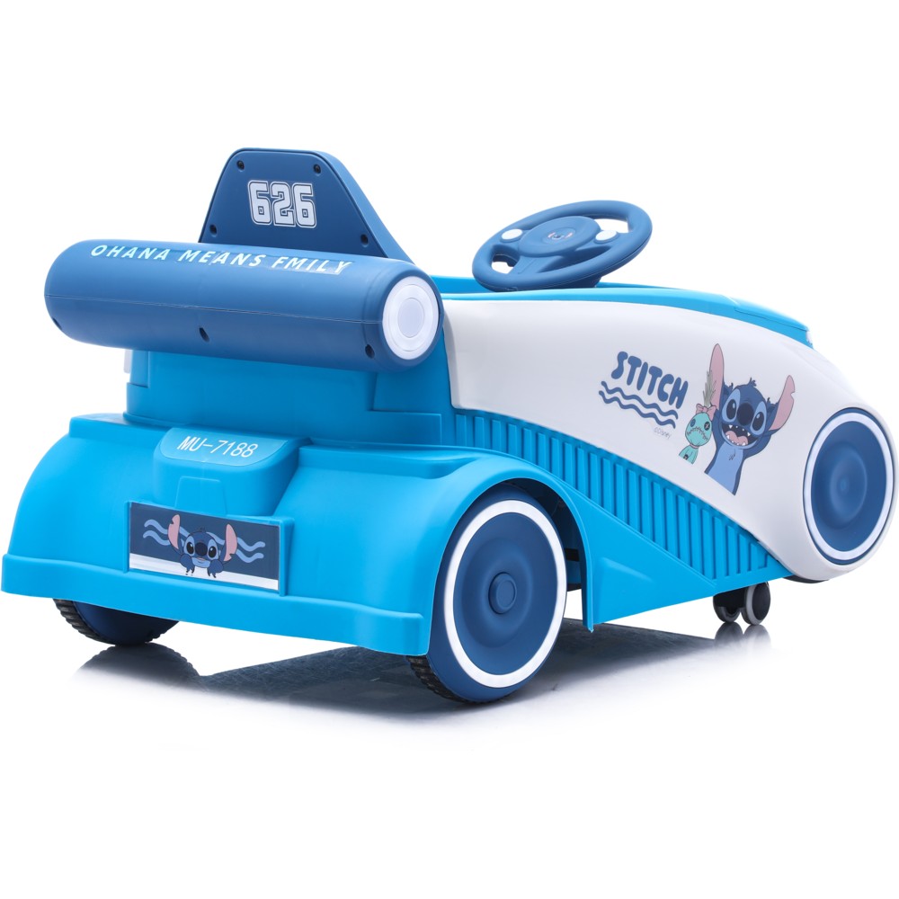 Stitch - Kids Electric Space Car With Remote - Blue - 12 V