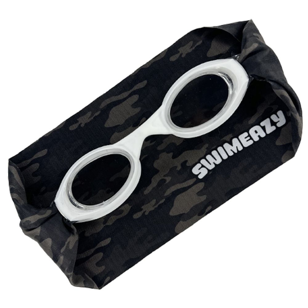 Swimeazy - Wavy Night Headband And White Goggle With Transparent Lenses