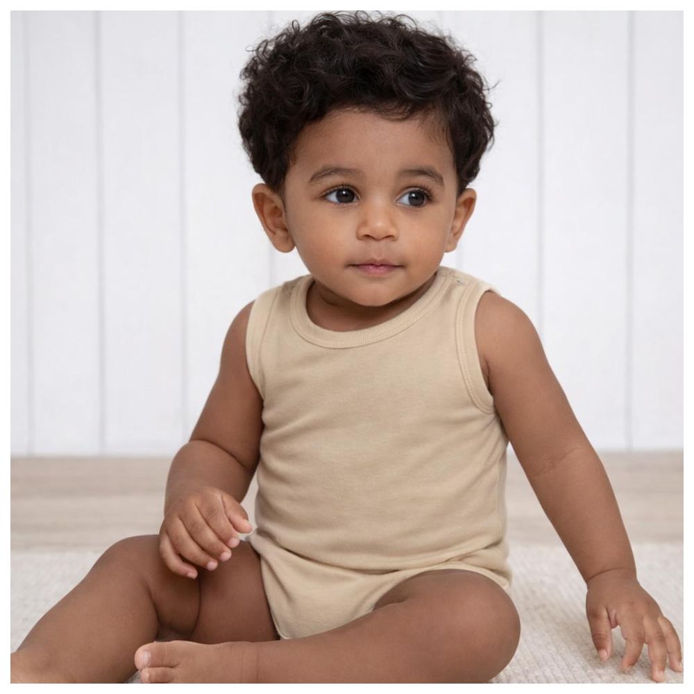 Howar Sleeveless Onesie - Warm Sand
