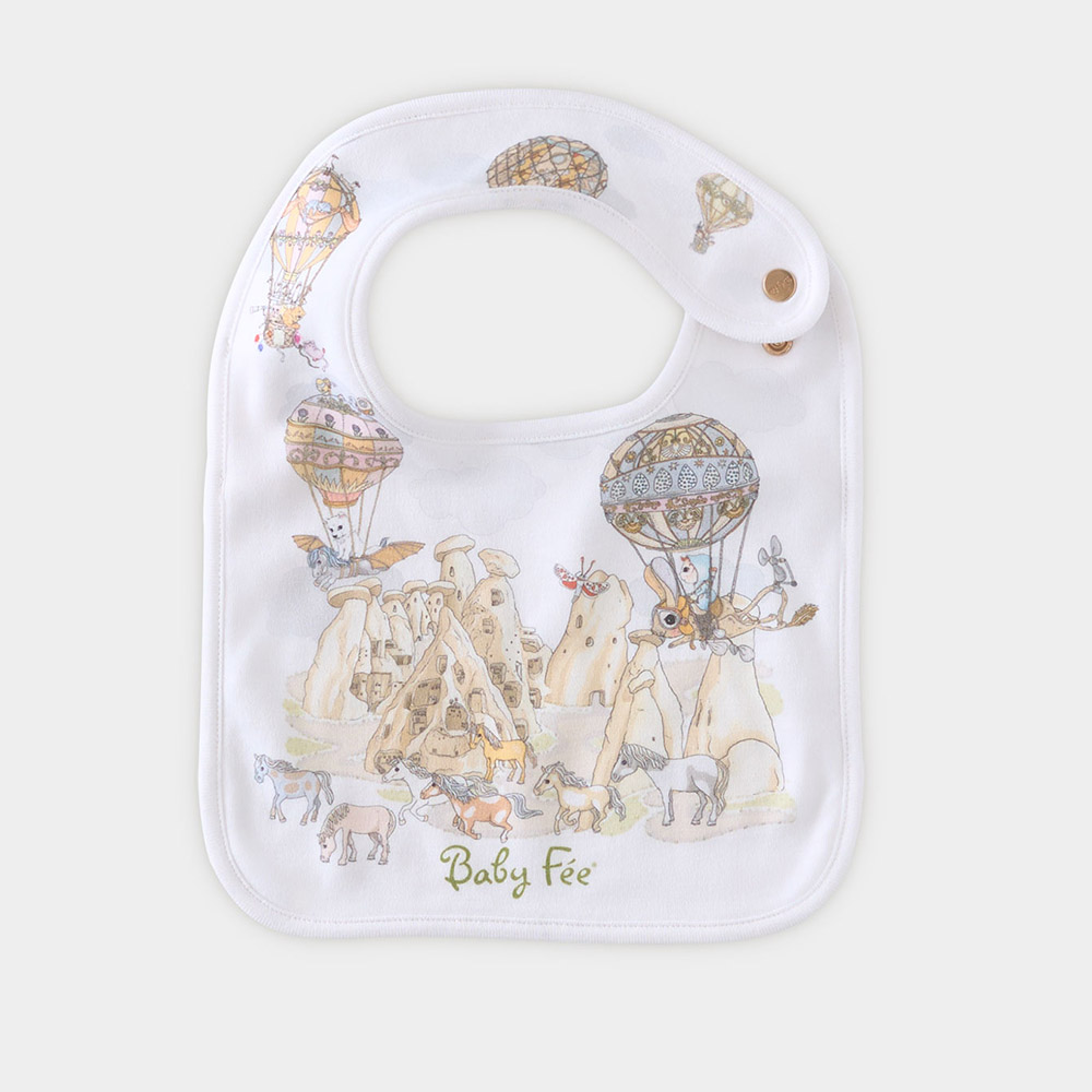 Baby Fee - Muslin Blanket With Bib And Burp Cloth Gift Set - Cappadocia