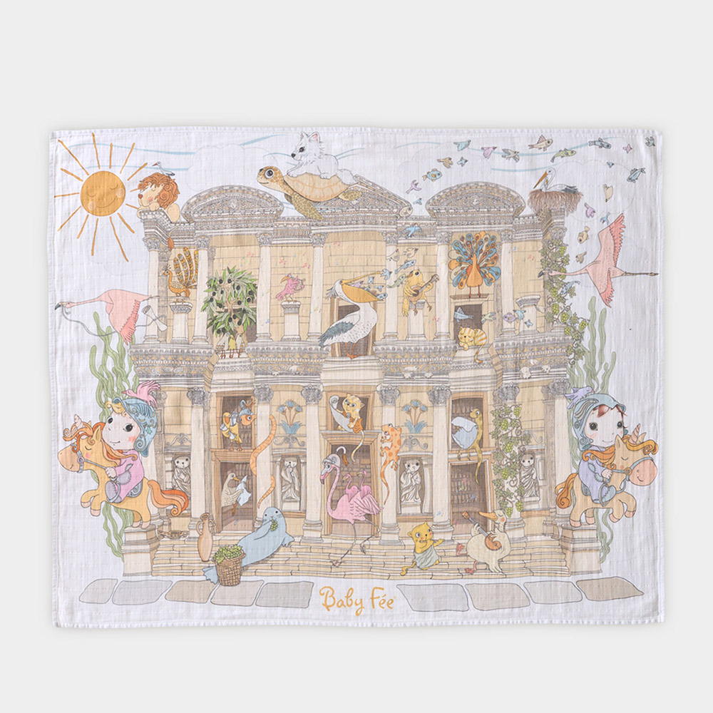 Baby Fee - Muslin Blanket And Bib Gift Set - Ephesus