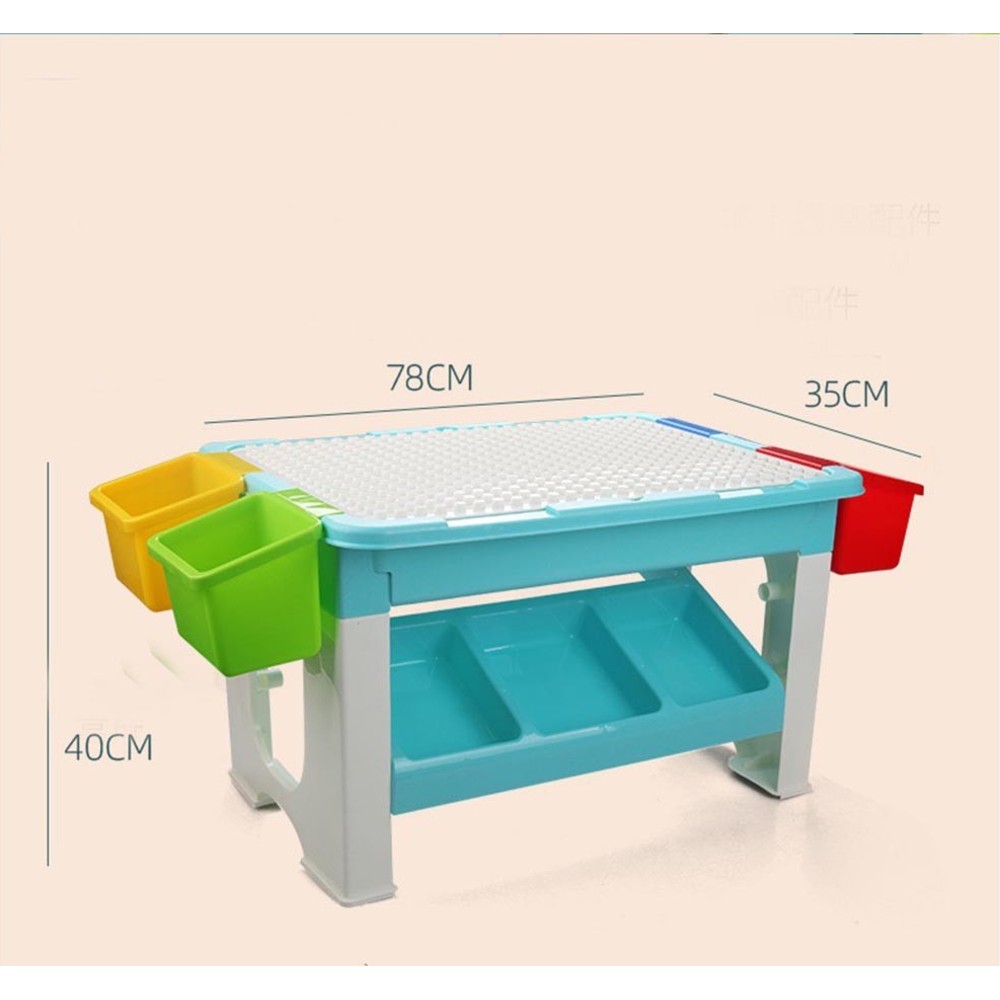 Kikibebe - Building Block Table - 69 Pc Set