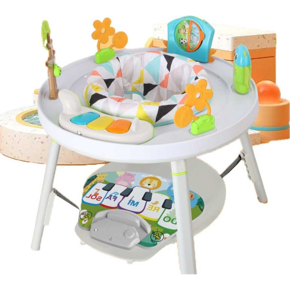 Kikibebe - 3-in-1 Happy Jumping Chair With Arc-Shaped Bouncing Base And Shock Absorber - Grey