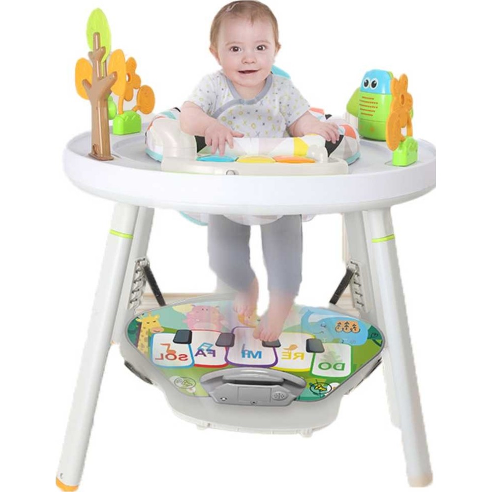 Kikibebe - 3-in-1 Happy Jumping Chair With Arc-Shaped Bouncing Base And Shock Absorber - Grey