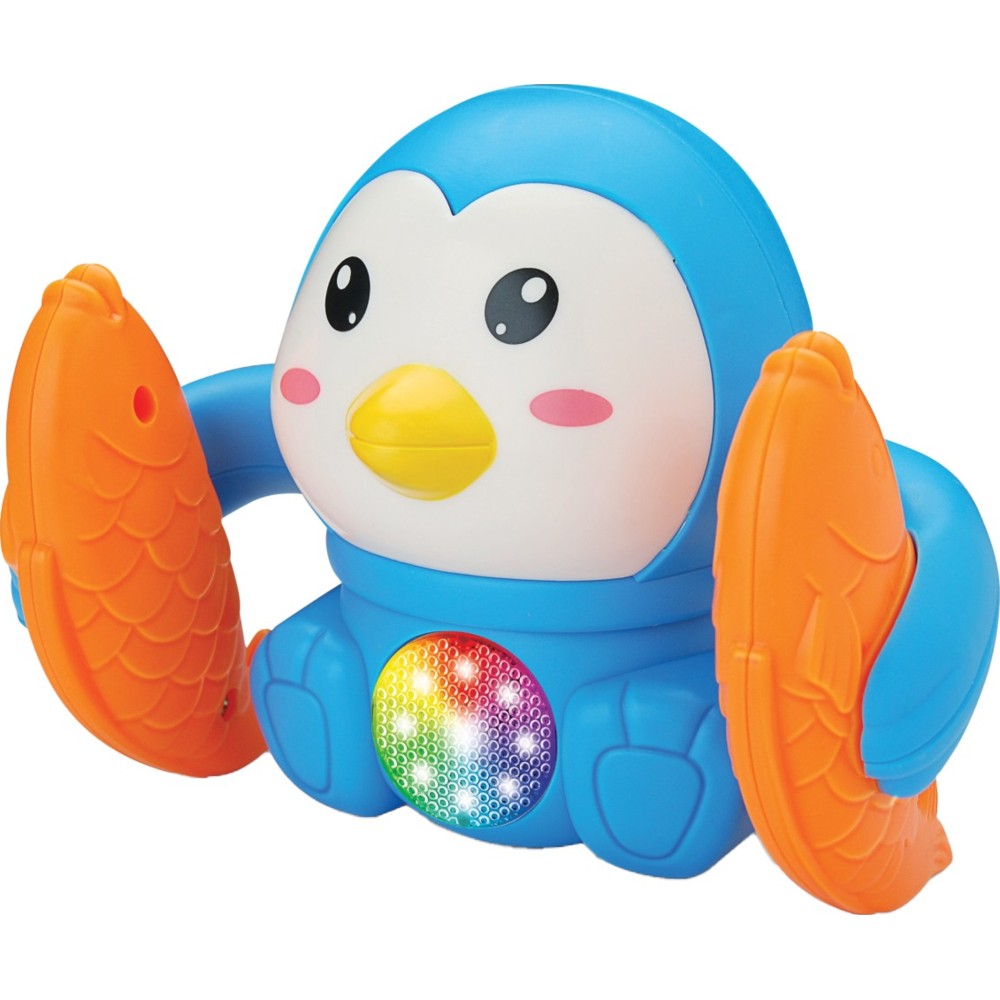Urban Tots - Electric Tumbling Penguin Toy With Lights And Sound - Blue