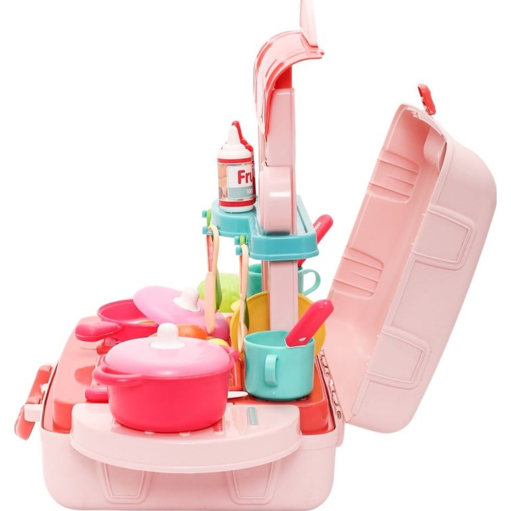 Urban Tots - Briefcase Kitchen Playset - Pink