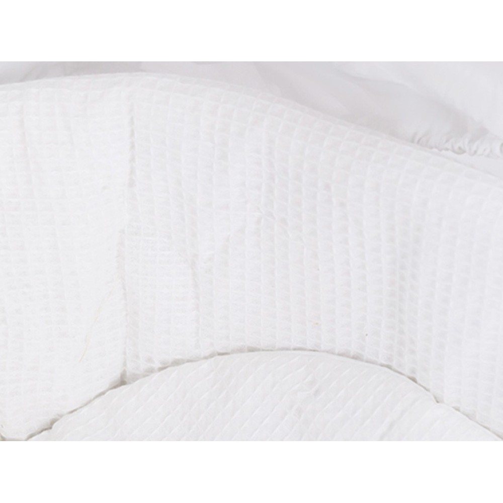 Kikibebe - Wooden Fun Moment Moses Basket With Foldable Stand - White