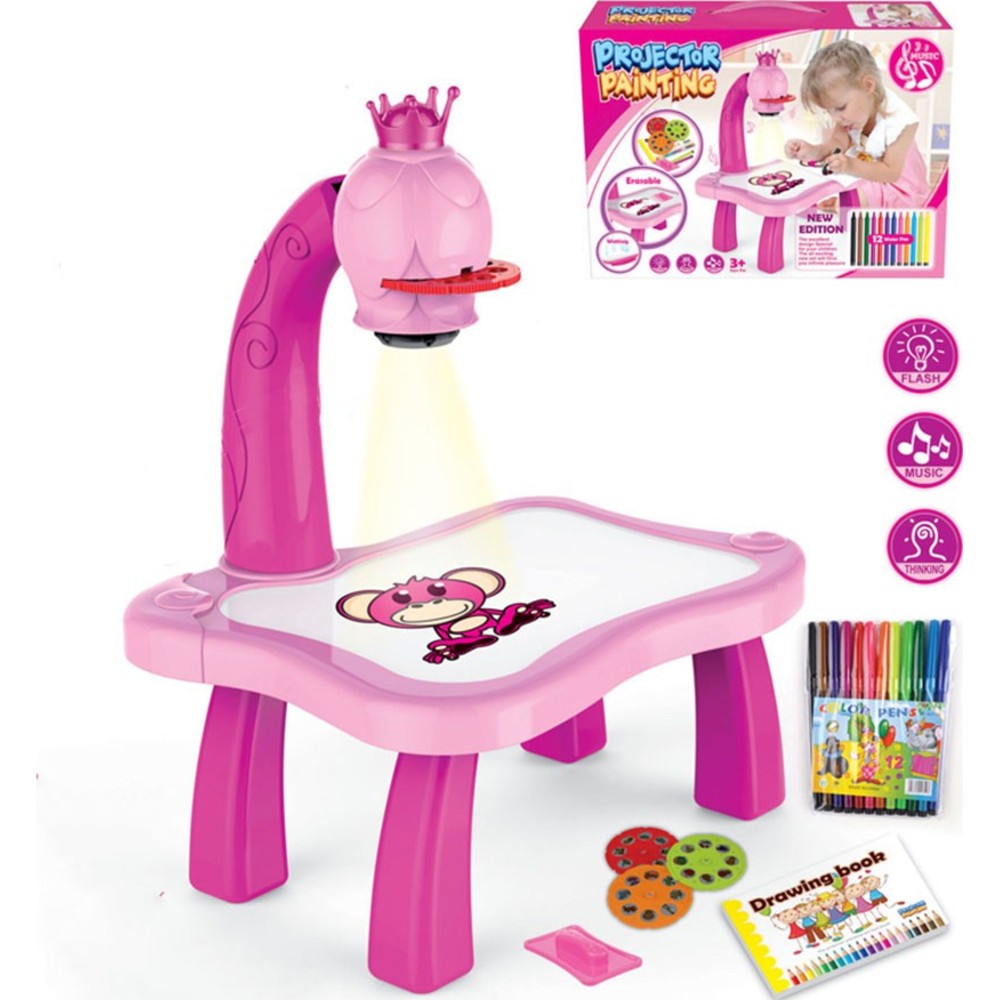 Kikibebe - Projection Painting Machine With Music - Pink