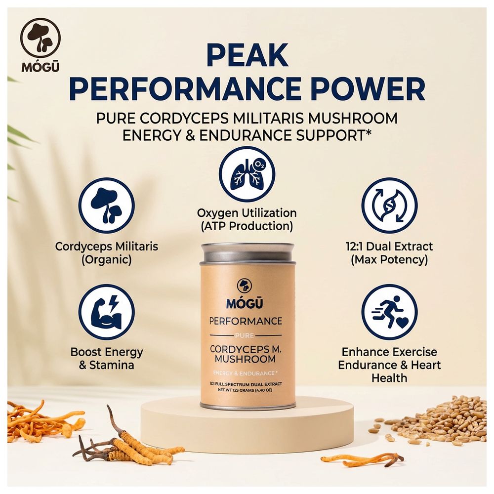Mogu Mushrooms - Performance Cordyceps Militaris 12:1 Extract Powder - 125 gm
