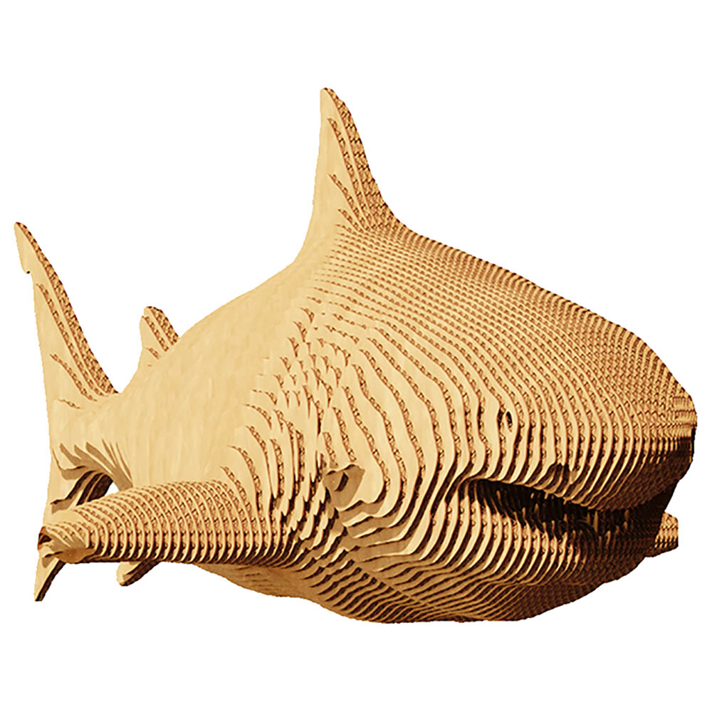 Cartonic - 3D Cardboard Sculpture Puzzle - Shark - 85pcs