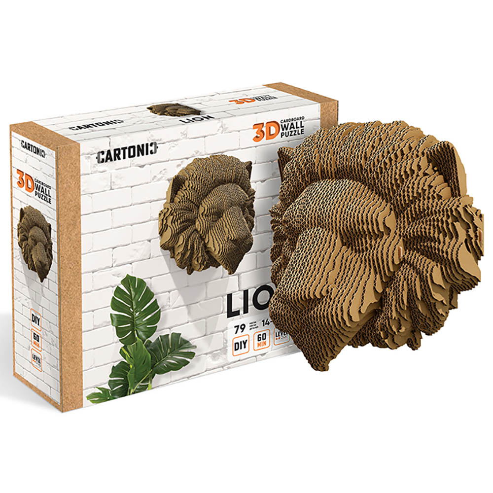 Cartonic - 3D Cardboard Wall Puzzle - Lion - 79pcs
