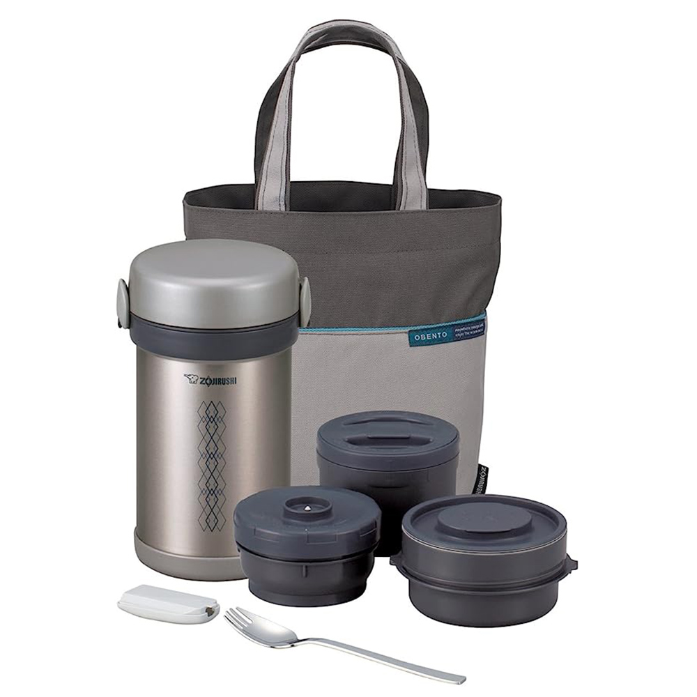 Zojirushi - Stainless Steel Vacuum Lunch Kit - Silver - 840 ml