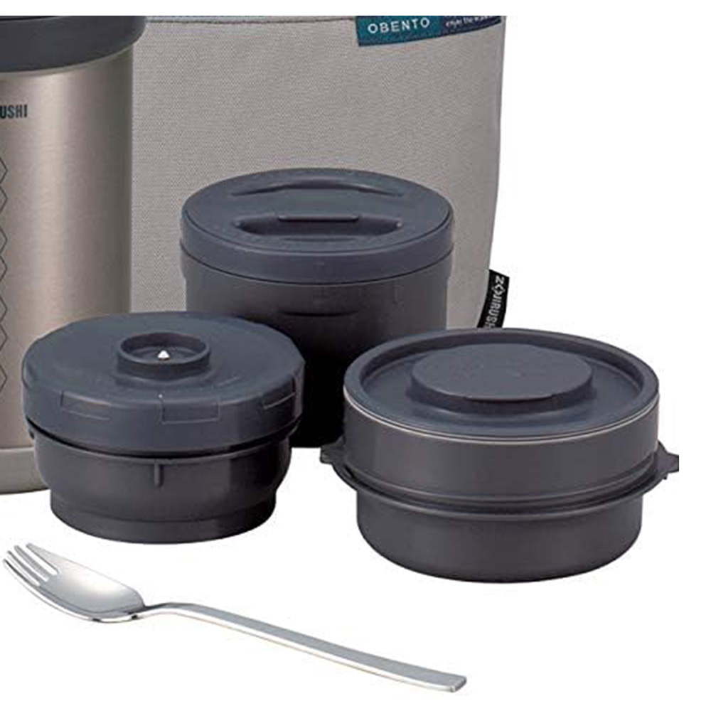 Zojirushi - Stainless Steel Vacuum Lunch Kit - Silver - 840 ml