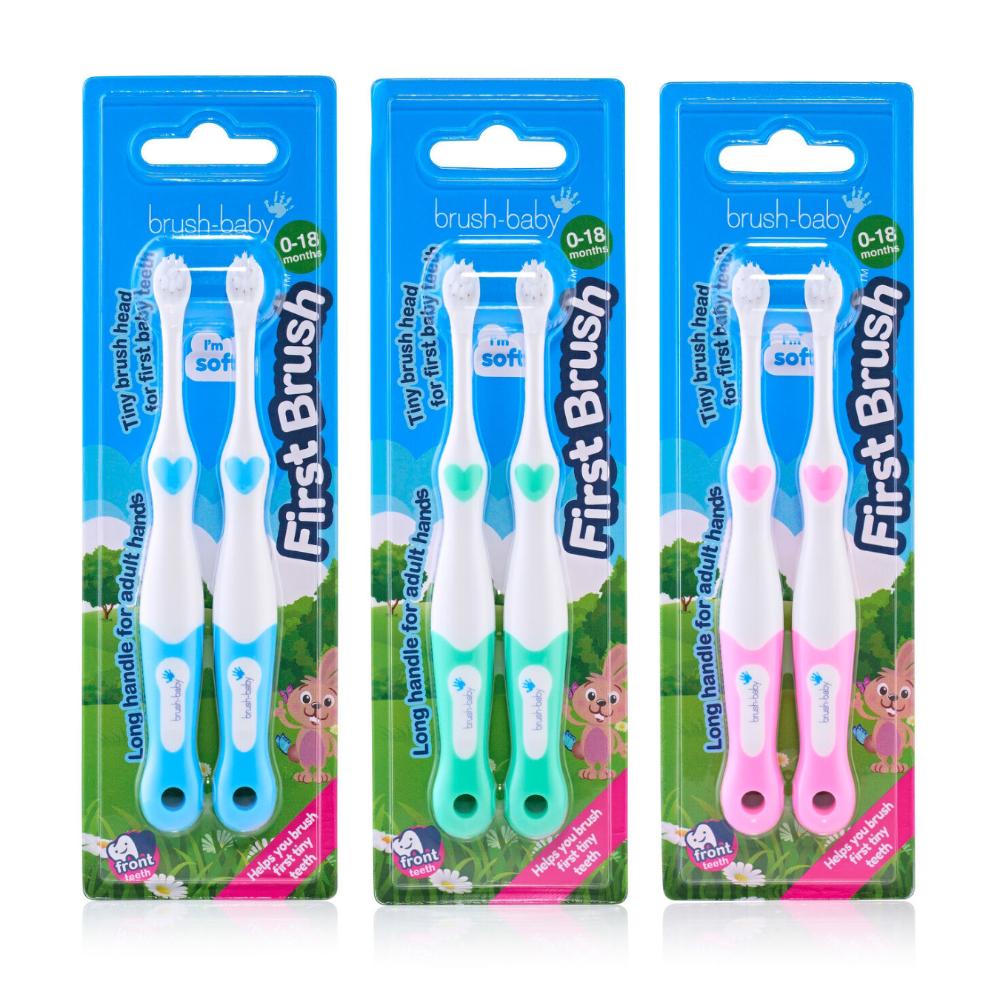 Brush Baby - 2025 Collection My FirstBrush 0-18m Assorted - Pack of 2