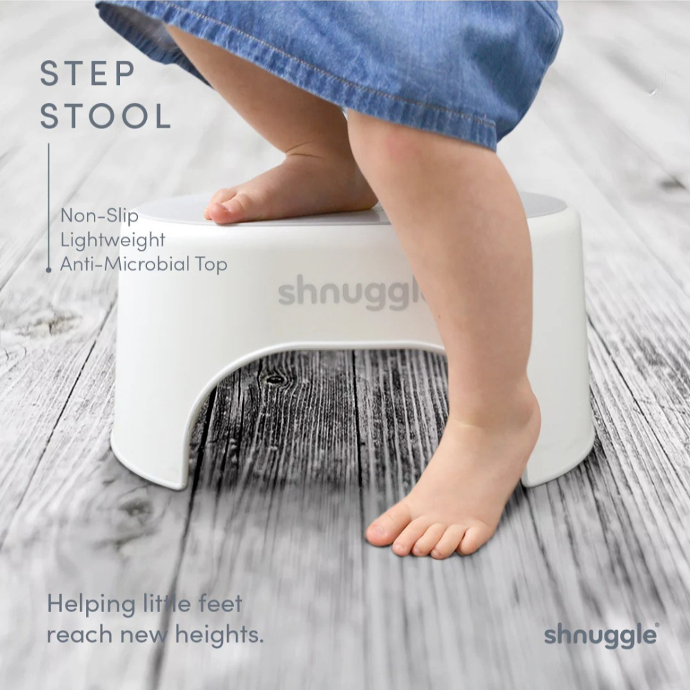 Shnuggle - Toddler/Kids Light Weight Step Stool - White