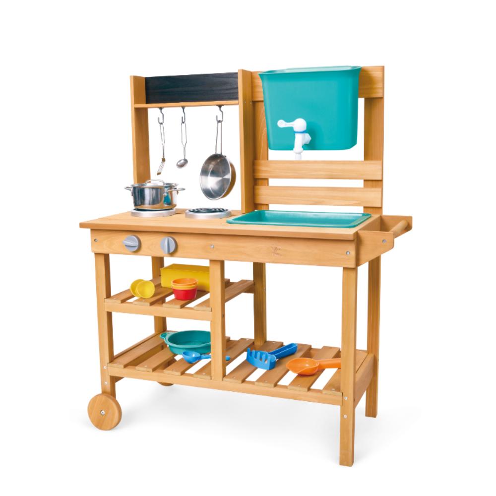 Hape - Outdoor Explorer's Kitchen Pretend Playset - Multicolor - 21 Pcs