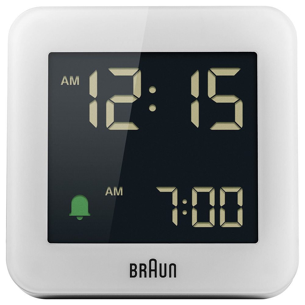 Braun Digital Alarm Clock - White