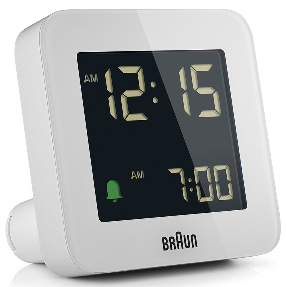 Braun Digital Alarm Clock - White