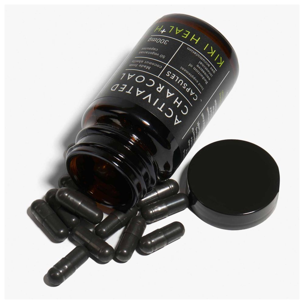 Kiki Health - Activated Charcoal Capsules - 50 Pcs