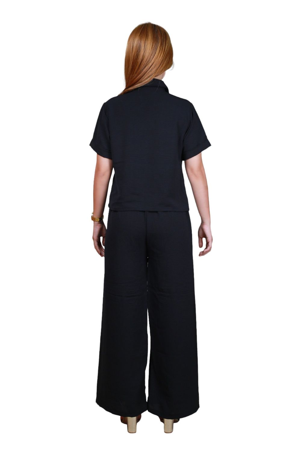 Veronica - Elegant Comfortable 2pc - Co-Ord Set - Black