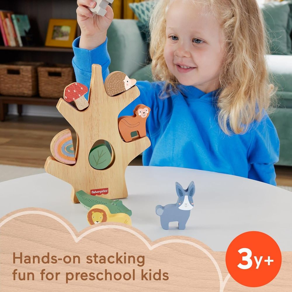 Fisher-Price Stacking Toy Wooden Balance Tree