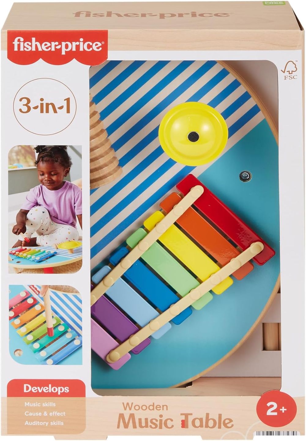 Fisher-Price Wooden Musical Table With Percussion Instruments