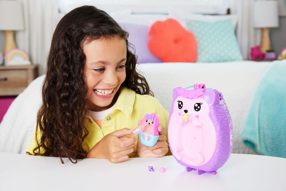 Polly Pocket - Large Wearable Compact Play Purse - Hedgehog