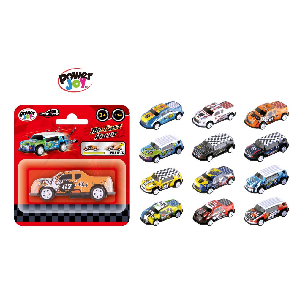 Power Joy - Vroom Vroom Die-Cast Racer Car - Style May Vary - 1 Pc