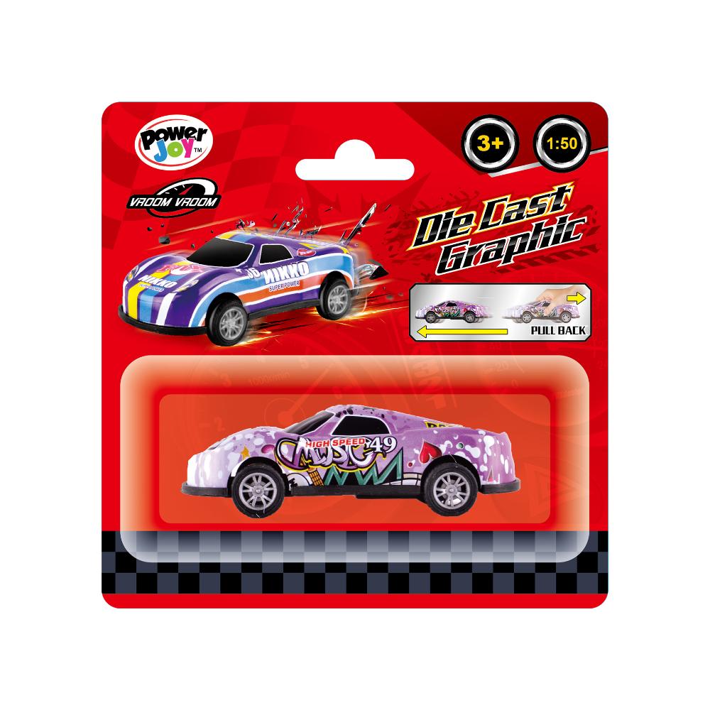 Power Joy - Vroom Vroom Die-Cast Graphic Car - Style May Vary - 1 Pc