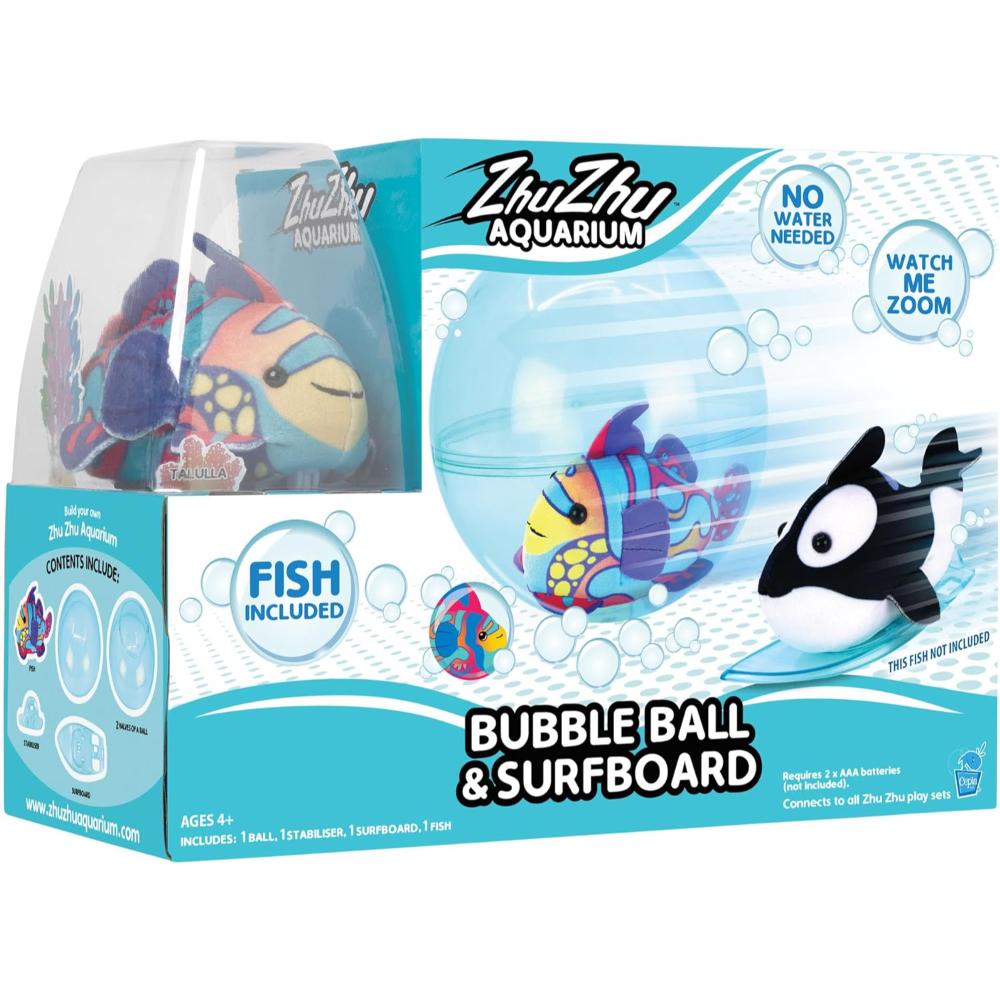 Zhu Zhu Aquarium - Pets Aquarium Bubble Ball And Surfboard With Fish