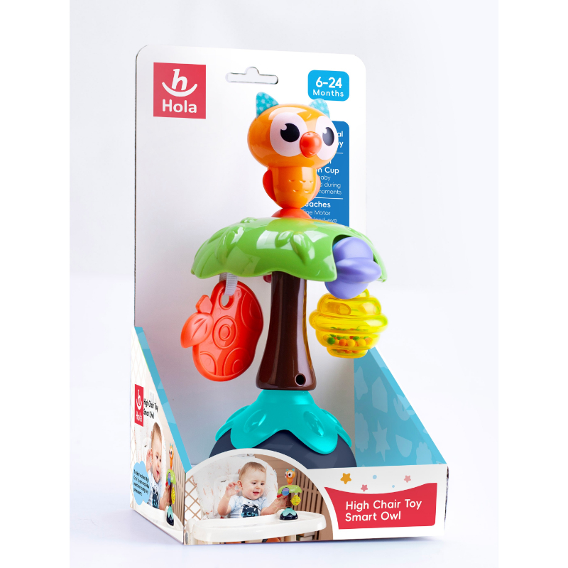 Hola - Highchair Toy With Suction Mealtime Toys - Owl