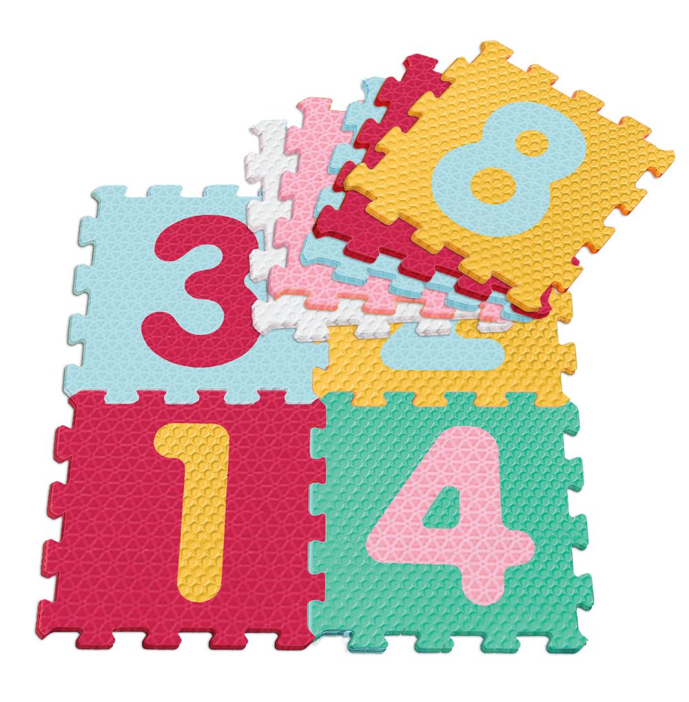 Sunta - Mix Textured Numbers Puzzle Baby Mat 9pcs