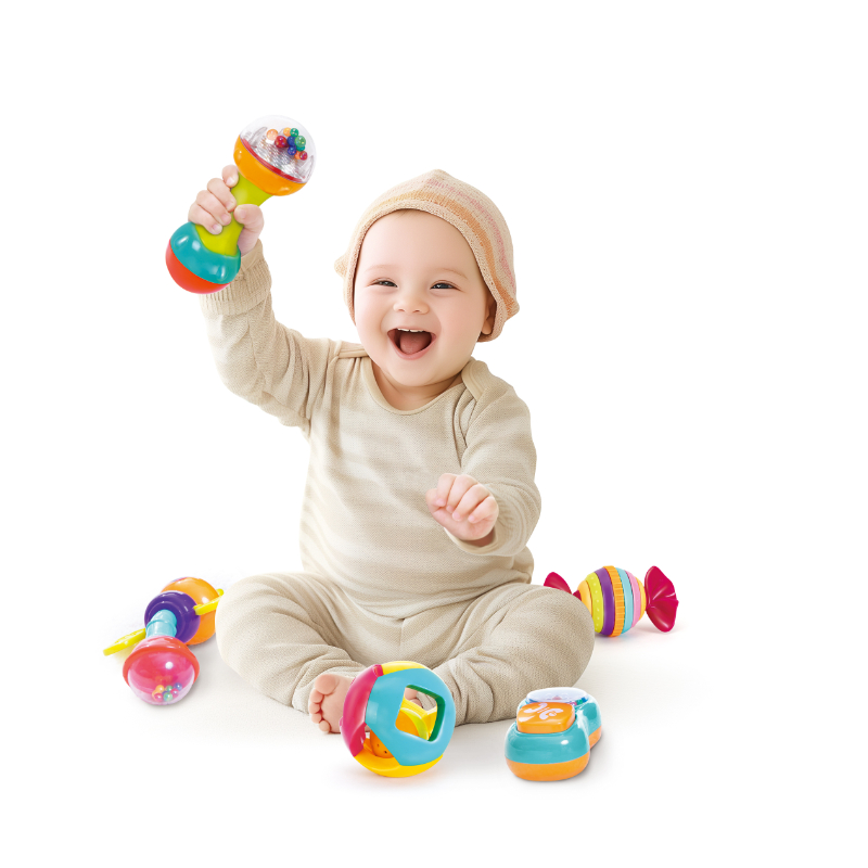 Hola - Grab & Shake Rocking Activity Rattle - Multicolor