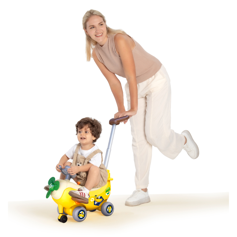 Hola - 4-in-1 Ride-on & Push Around Banana Plane Walker